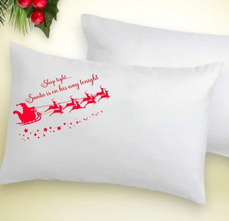 Personalised Christmas Eve cushion cover