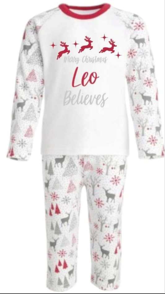 Personalised Reindeer pyjamas