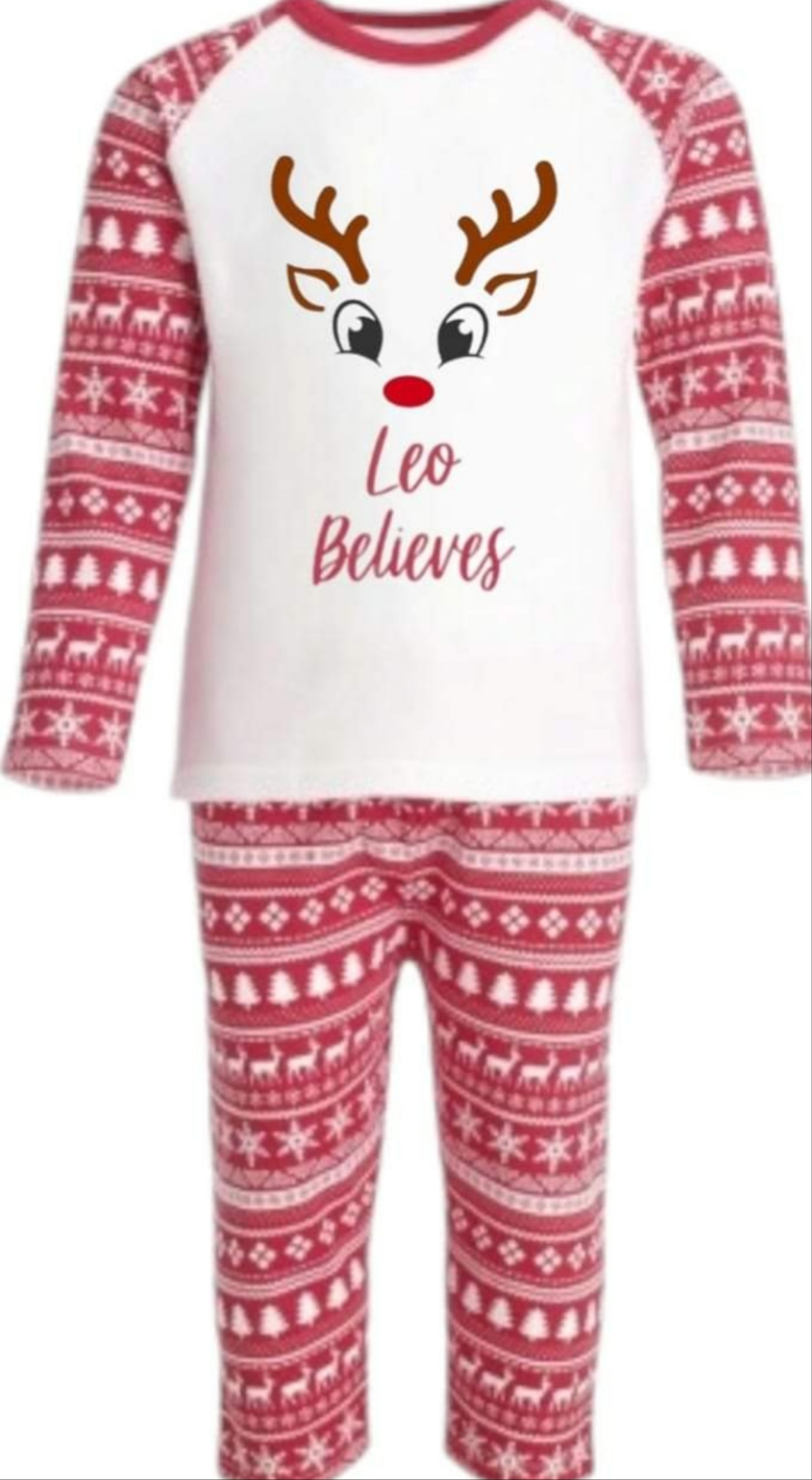 Personalised Reindeer pyjamas