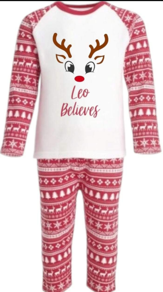 Personalised Reindeer pyjamas