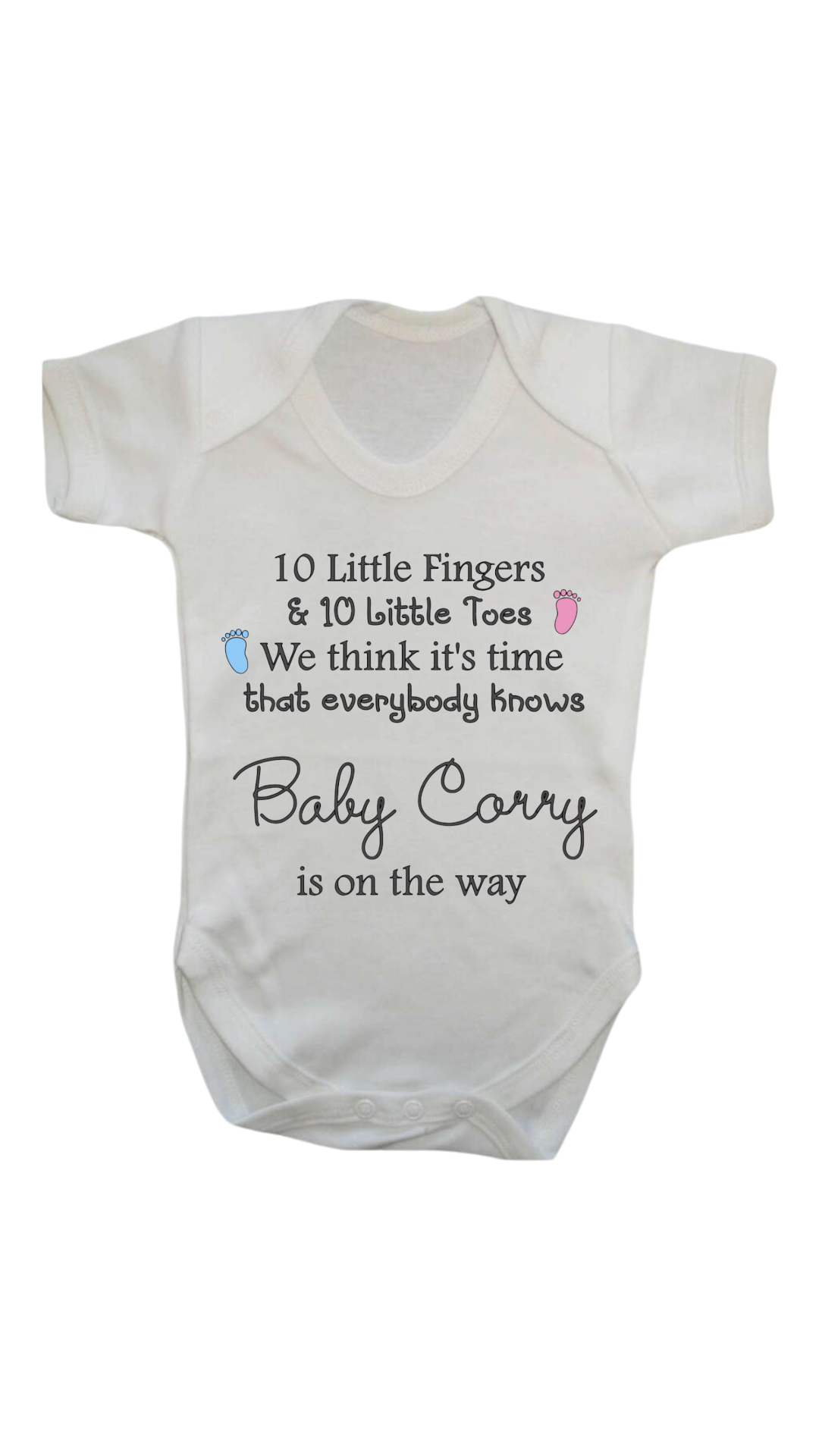 10 little fingers-10 little toes- pregnancy announcement- keepsake