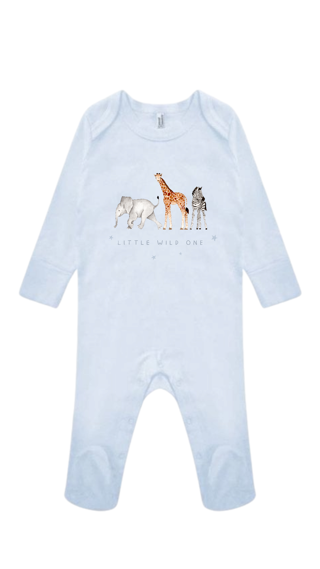 Little Wild One|Newborn Babygrow|Safari Animal Print