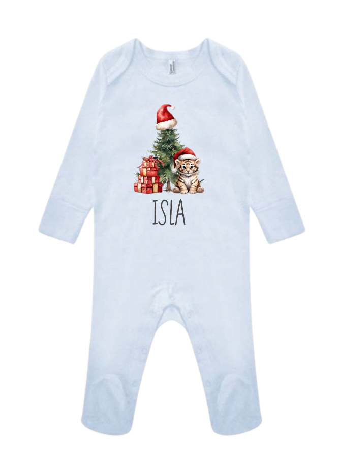 Christmas Babygrow|Personalised|Safari Animal