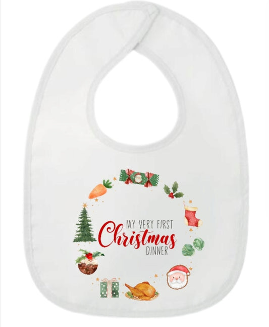 Very First Christmas Dinner Bib