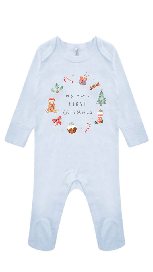 My First Christmas|Personalised Babygrow