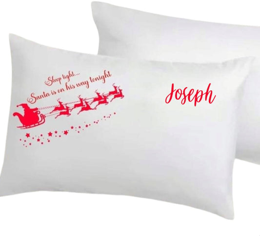 Personalised Christmas Eve cushion cover