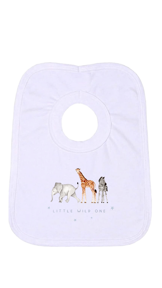 Little Wild One|Personalised Bib|Safari Animal Print