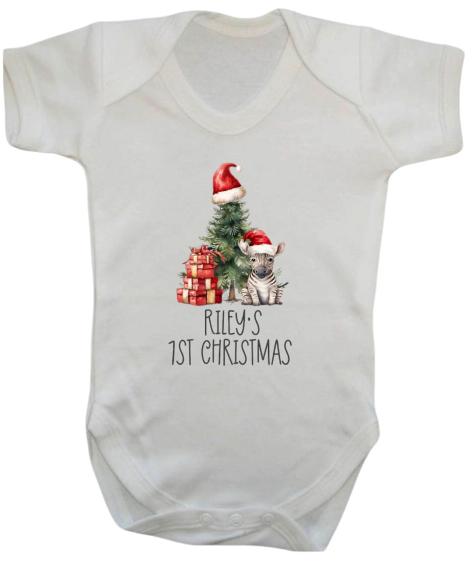 Christmas Romper|Personalised|Safari Animal