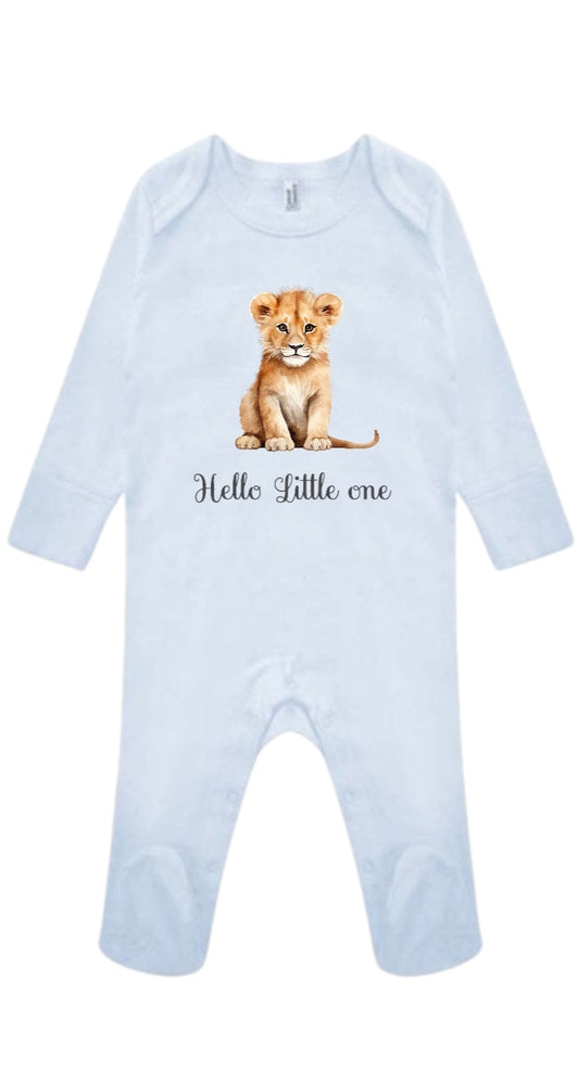 Hello Little One|Newborn Babygrow|Animal Print