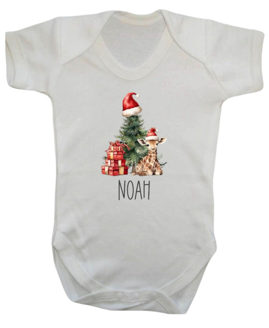 Christmas Romper|Personalised|Safari Animal