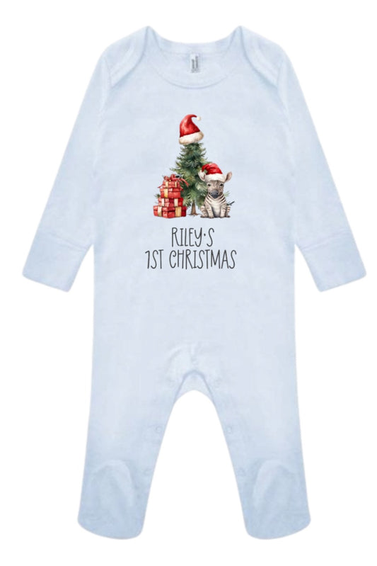 Christmas Babygrow|Personalised|Safari Animal