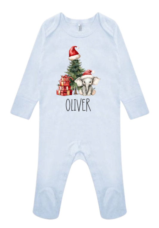 Christmas Babygrow|Personalised|Safari Animal