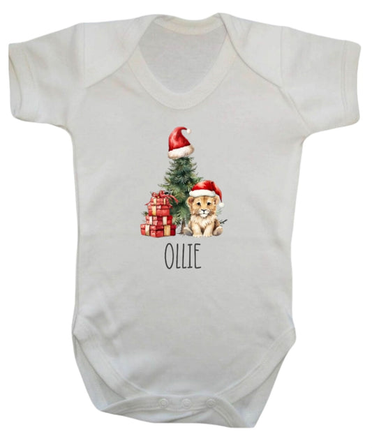 Christmas Romper|Personalised|Safari Animal